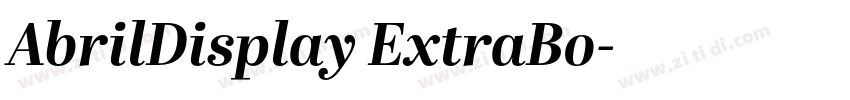 AbrilDisplay ExtraBo字体转换